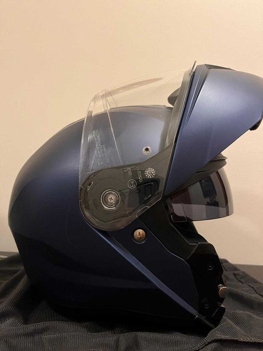 Capacete Modular HJC I90 Solid Azul Anodizado