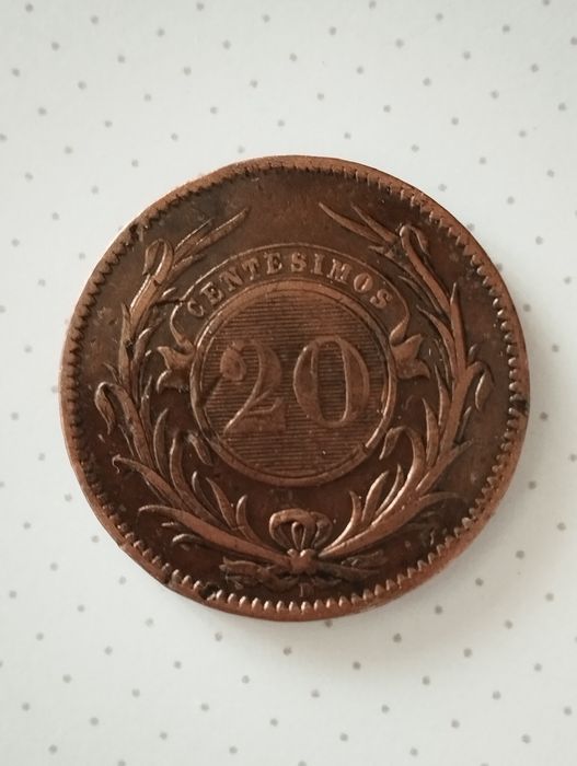 20 Centésimos de Real 1857 República Oriental Del Uruguay