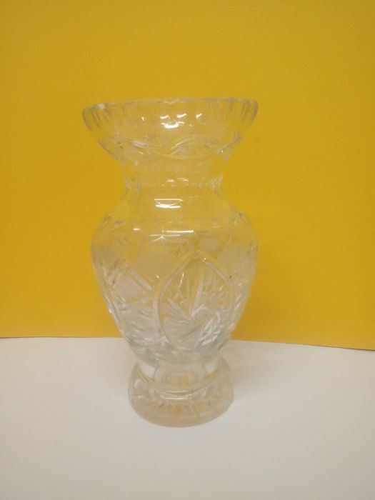 Wazon, polski kryształ, wys 19 cm