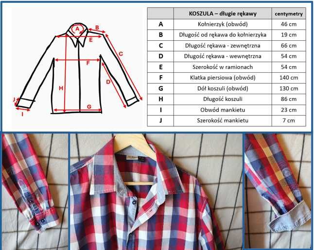 Koszula męska w kratę - 3 sztuki