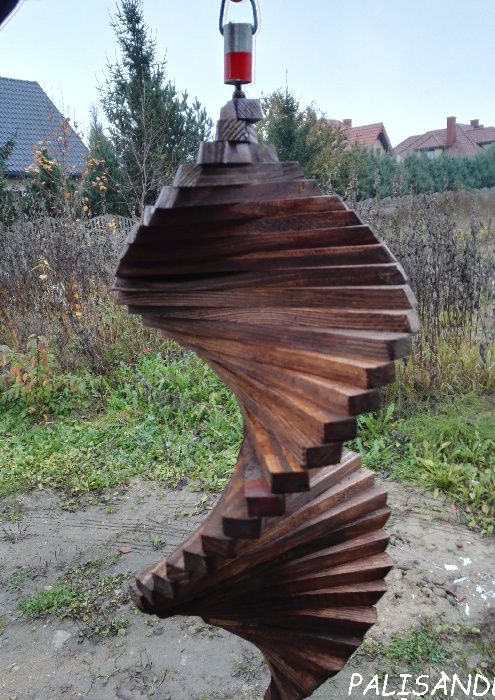 Ozdoba ogrodowa Świderek kręciołek drewniany 50cm  prezent święta