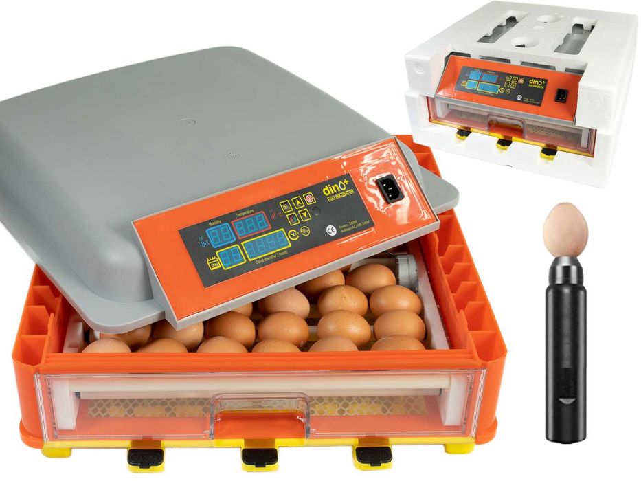 Inkubator AUTOMATYCZNY DINO na 46 jaj taca UNIWERSALNA na każde jajko