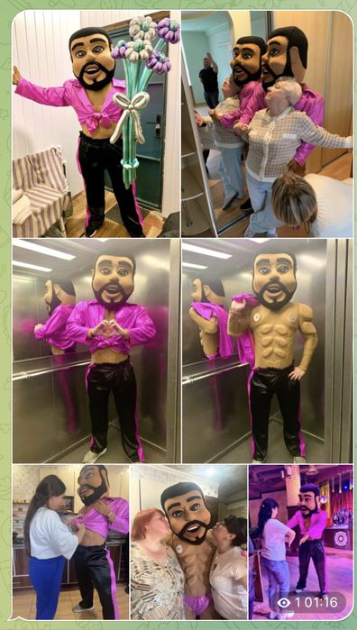 Сердючка ростовая кукла, мулат- стриптизёр кукла