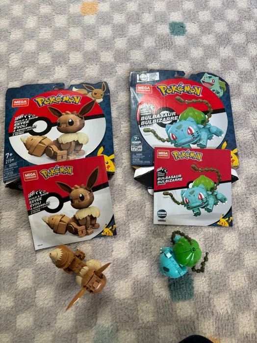 Pokémon Bulbasaur i Evee klocki