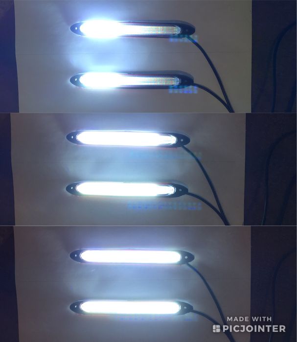 LED Дневные ходовые огни с поворотом 12v DRL ДХО Гибкие