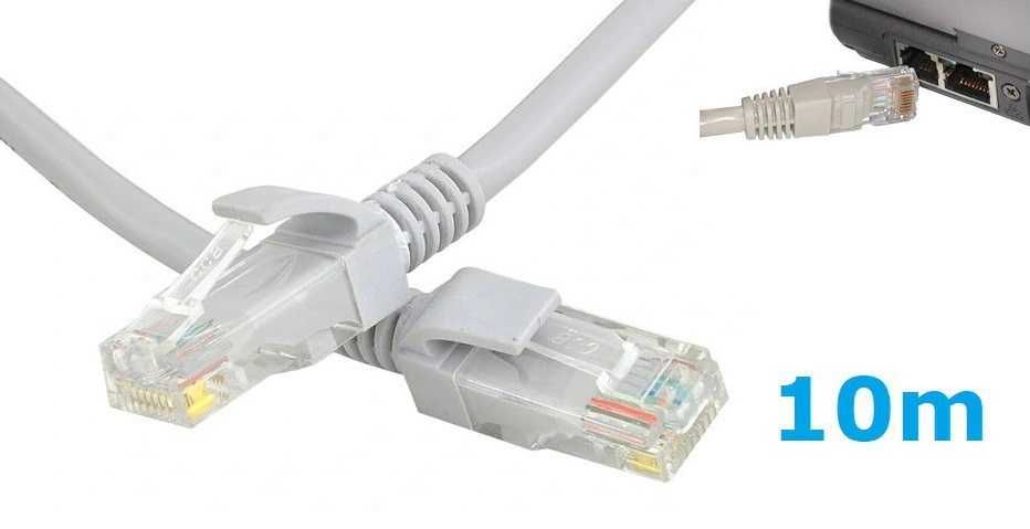 Kabel Sieciowy Lan ethernet skrętka RJ45 UTP 10m Cat5E * Video-Play