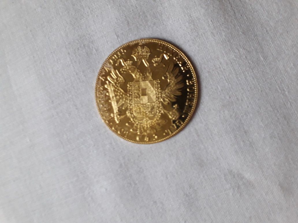 Złota moneta 4 dukaty "czworak" austriackie 4 złote dukaty 1915