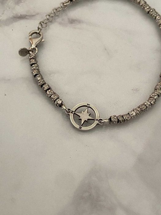 Pulseira Rosa dos Ventos em Prata 925 Sólida