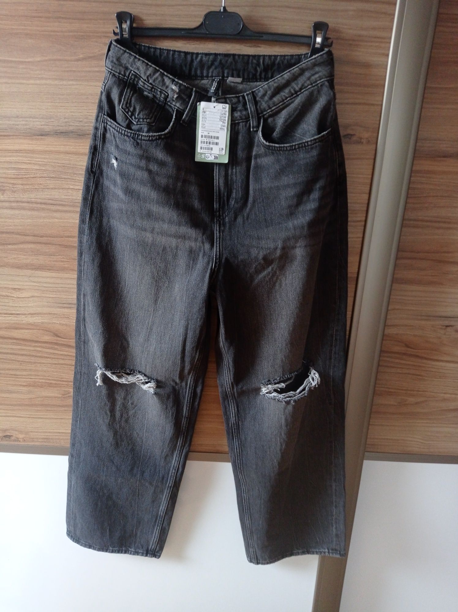 Jeansy baggy low h&m nowe z metką.Polecam
