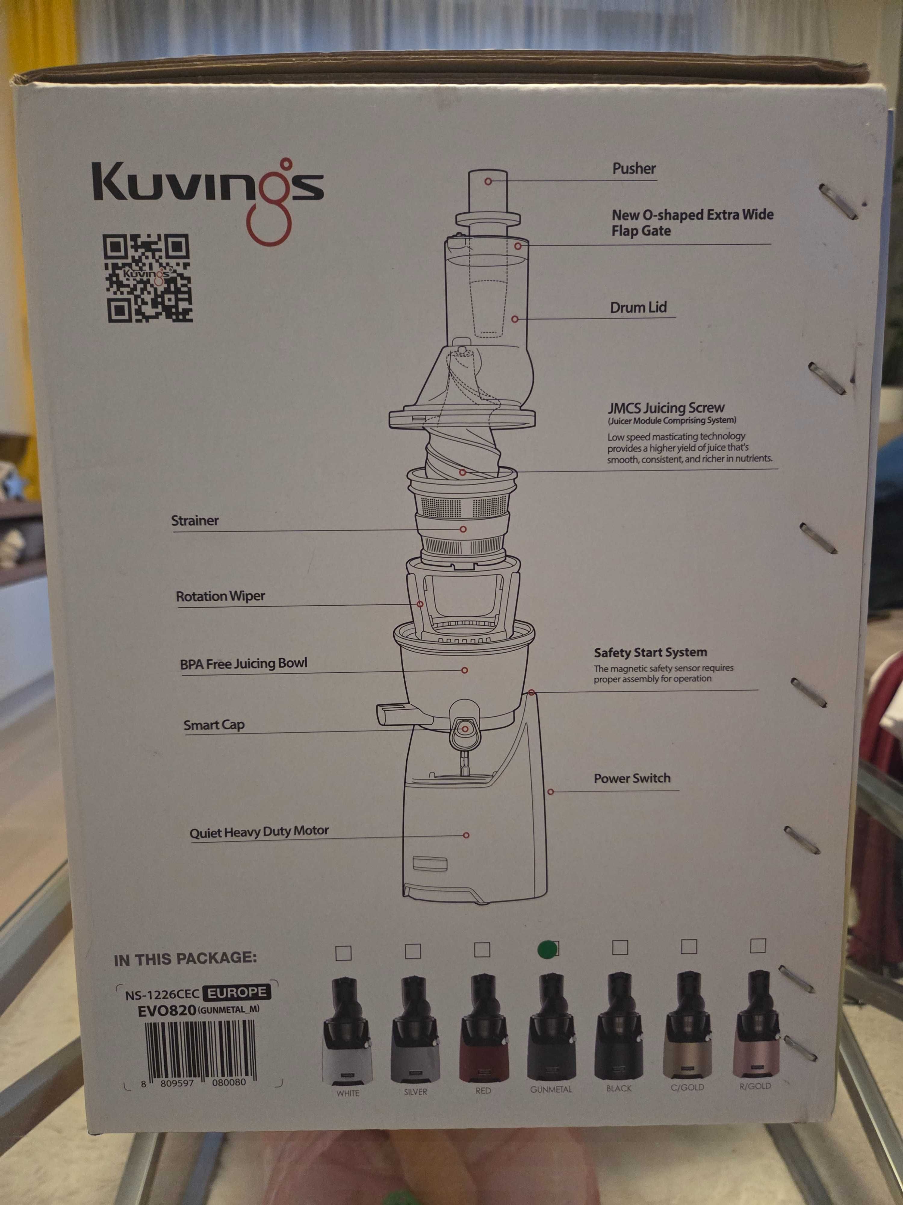 Kuvings slow juicer evo820, wyciskarka gwarancja do 2028