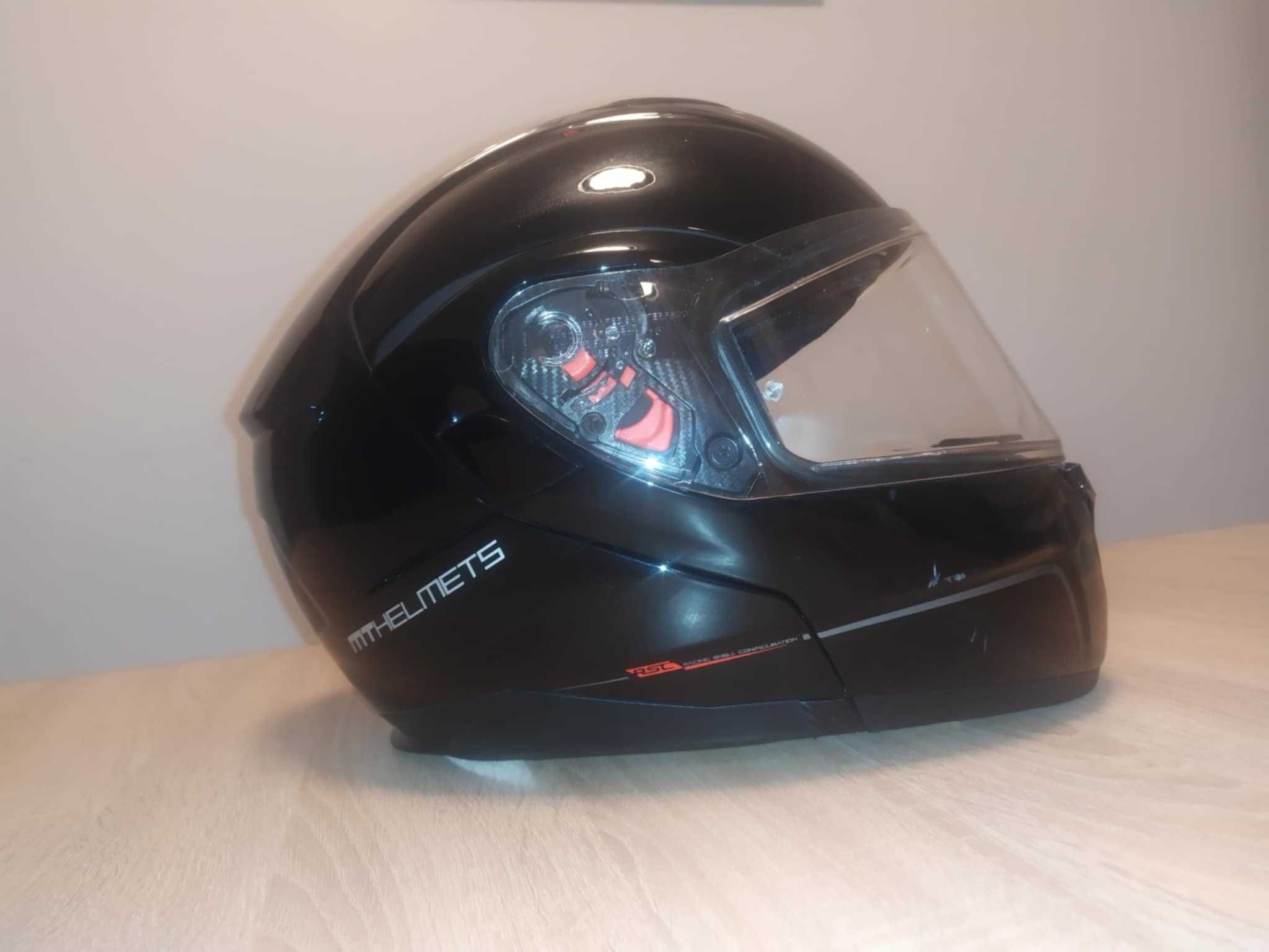 Kask motocyklowy MT Atom SV Solid Black Matt