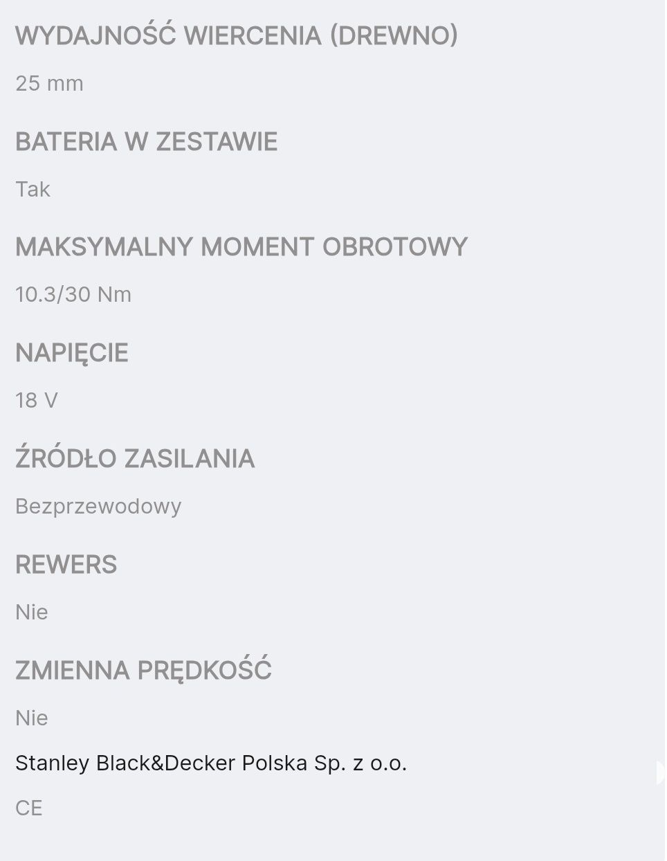 Wiertarko-wkrętarka akumulatorowa BLACK&DECKER 18V BDCDC18-QW NOWA!