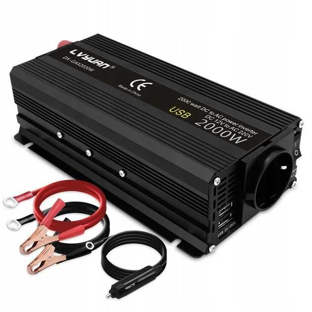 Інвертор з розеткою та USB Lvyuan F-2000A 2000 W 12-220 V
