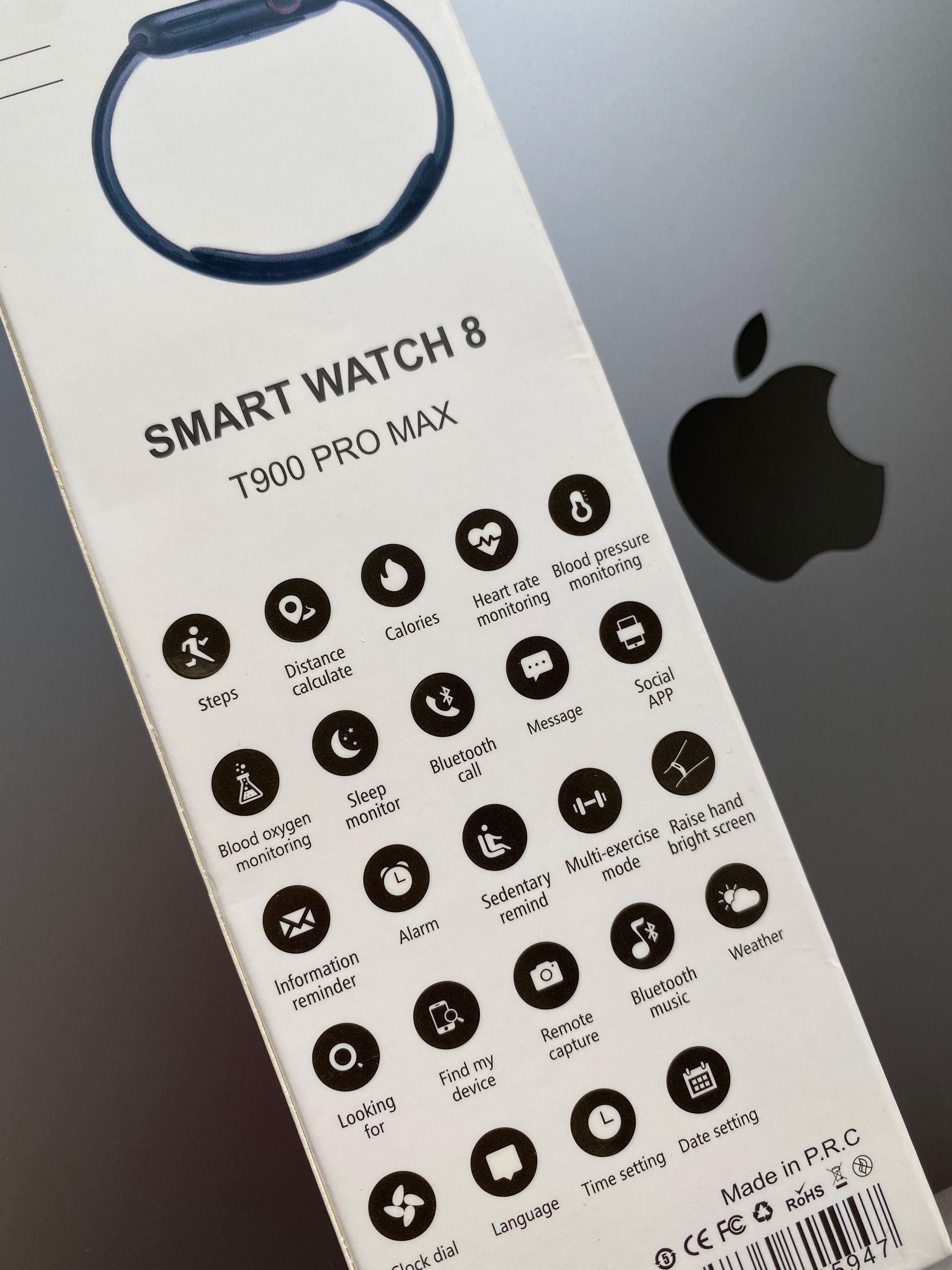 T 900 pro max smartwatch zegarek czarny series 8 9