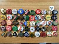 Zestaw zbiór kapsli piwnych każdy inny piwo