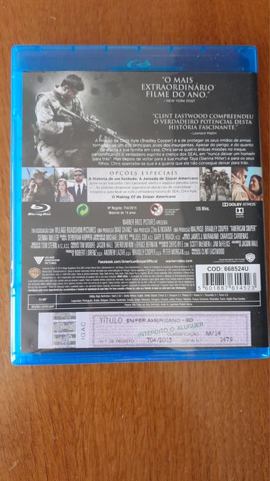 Blu-ray Argo e Sniper Americano