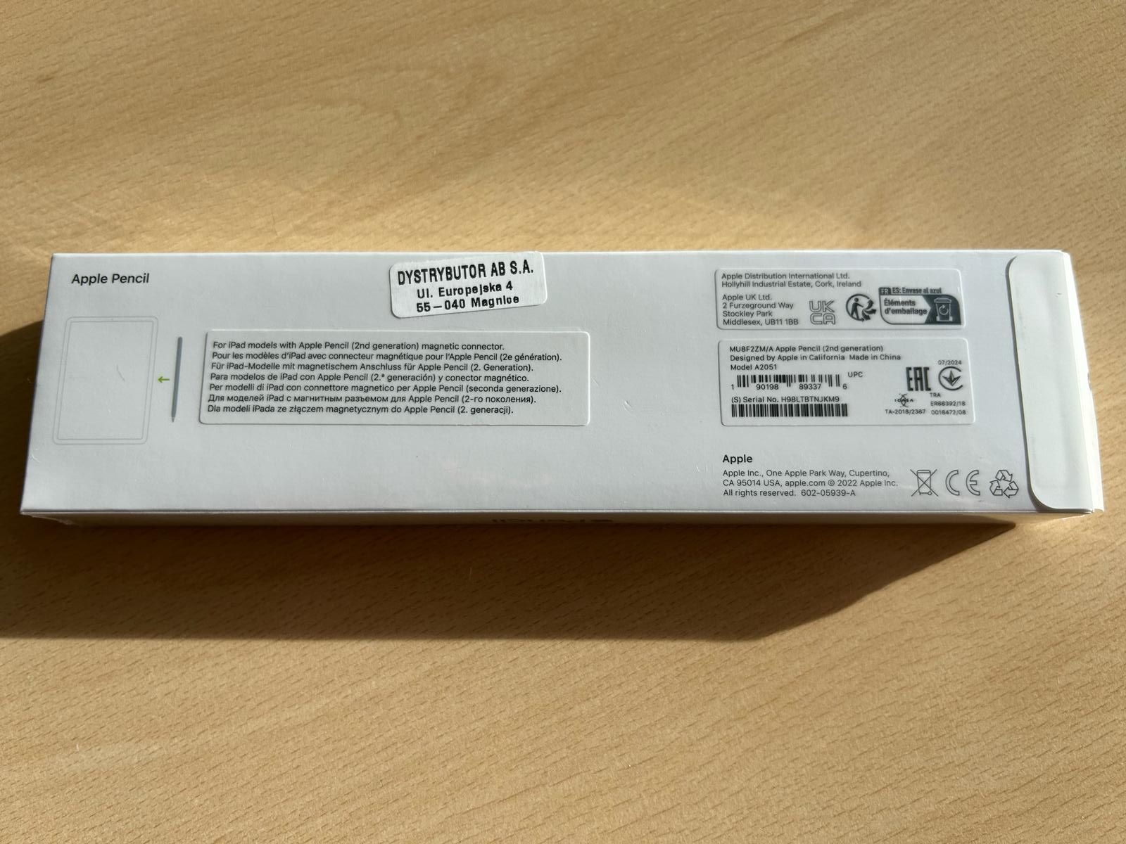 Nowy rysik Apple Pencil 2 gen A2051