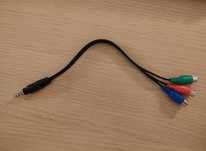 3.5mm AUX male  para cabo componente RCA female