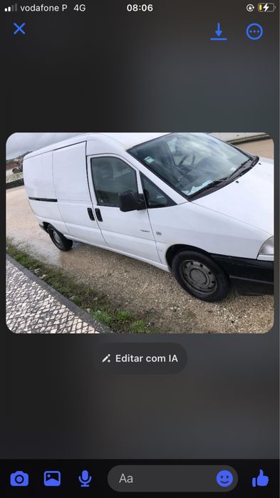Citroen jumpy 2.0 hdi  de 3 lugares a longa com 250.000 km
