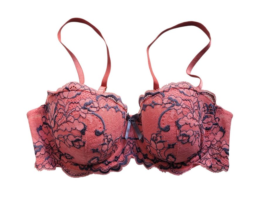 Różowy koronkowy stanik 75B Hunkemoller bielizna damska