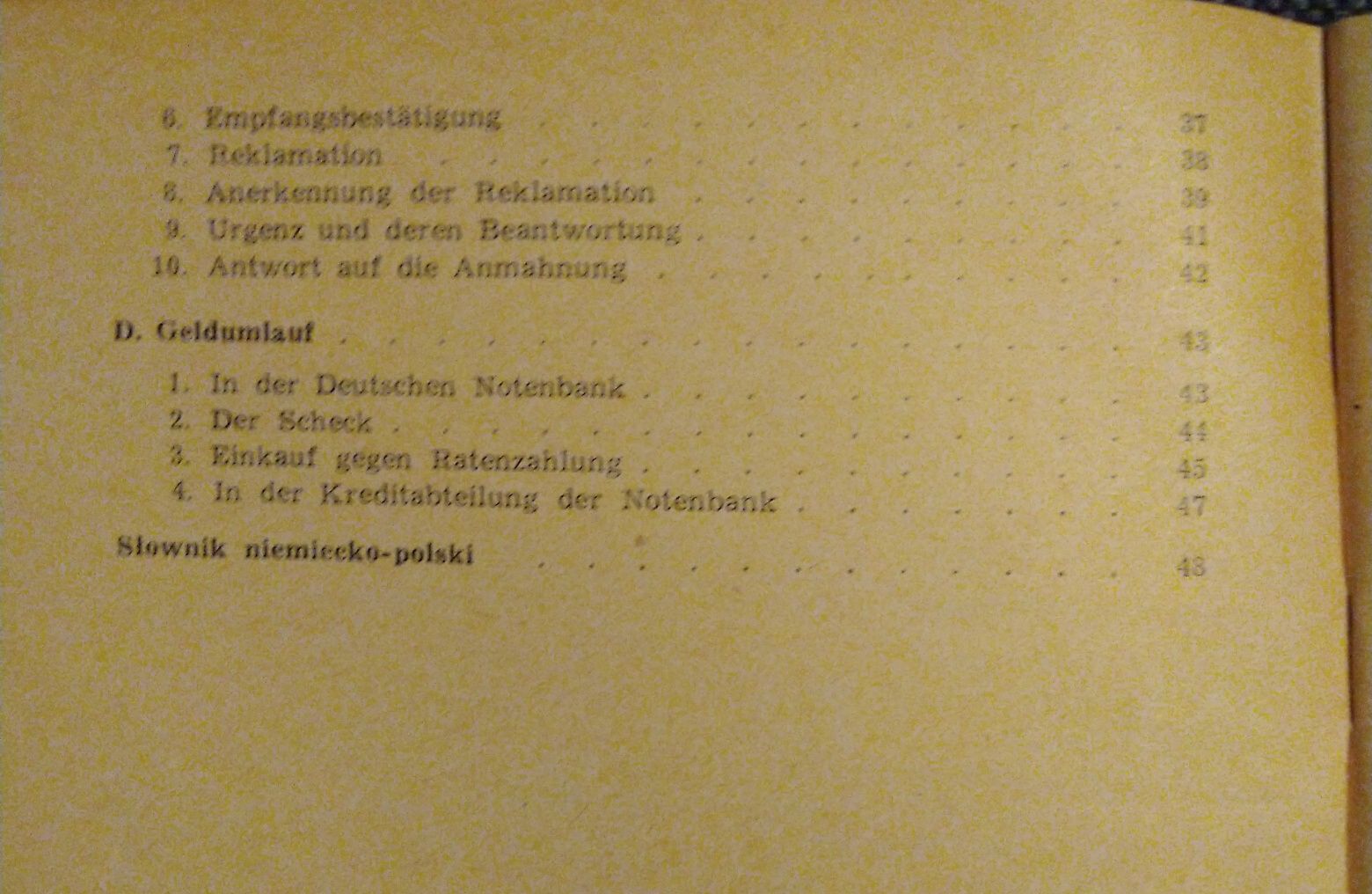 Język niemiecki, testy zawodowe, Jerschina