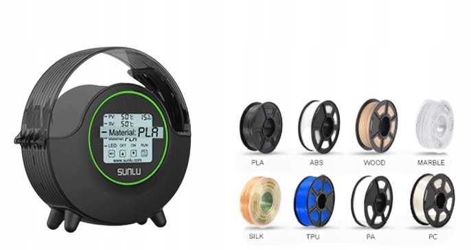 Сушилка для нити Sunlu FilaDryer S2, сушка для PLA, ABS, PETG 65 C