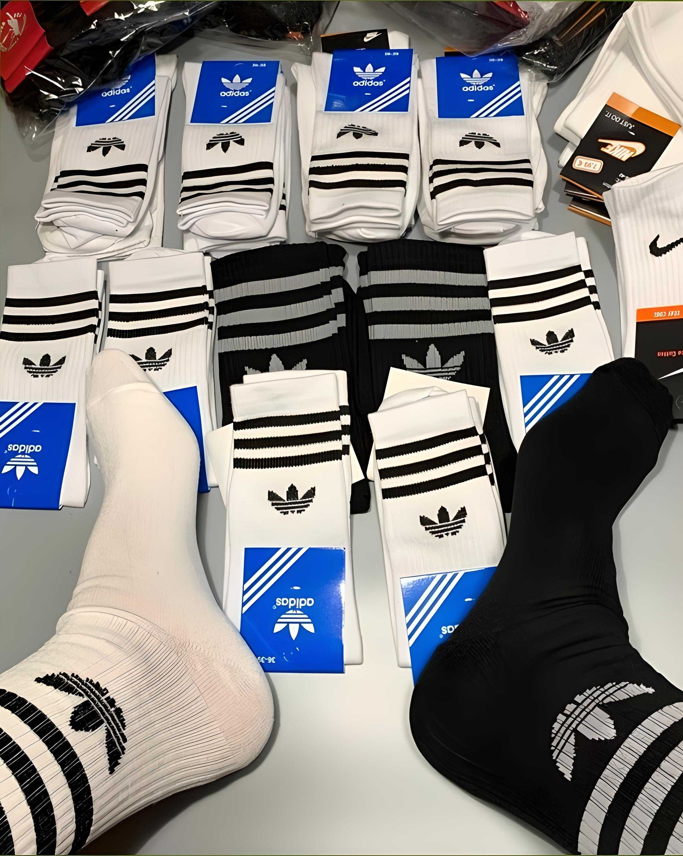 УПАКОВКА 12 ПАР 250ГРН Шкарпетки Nike Adidas .Носки найк адідас високі