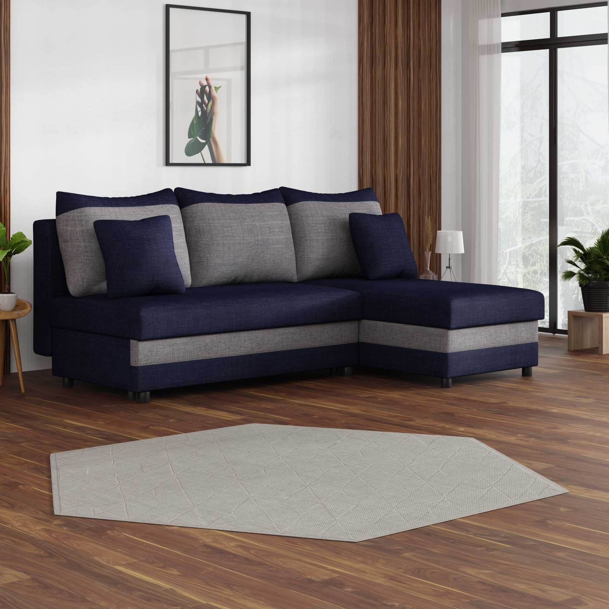 Narożnik z materacem Wypoczynek Sofa Darmowa Dostawa Poduszki gratis