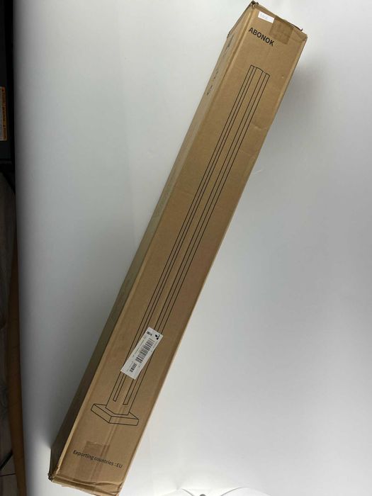 Słupek narożny balustrady szklanej 85x10x10 cm czarny mat (B106)