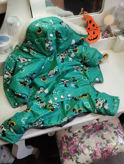 Теплый зимний комбинезон для собак мелких пород и кошек