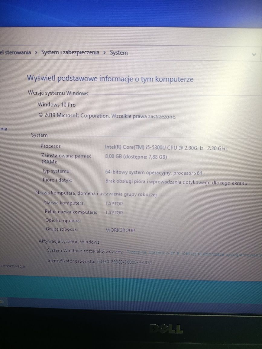 Laptop Dell Latitude, i5-5th, 128 SSD, 8gb ram