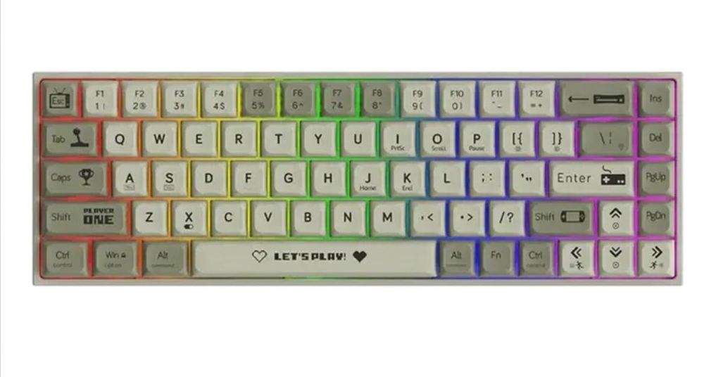 Компактная механическая клавиатура Ajazz AK680 в сером дизайне