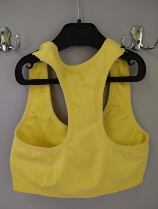 Crop Top damski żółty