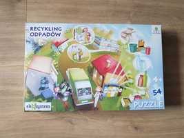 Recykling odpadów PUZZLE edukacyjne 54 elementy wiek 4+ Gruba tektura