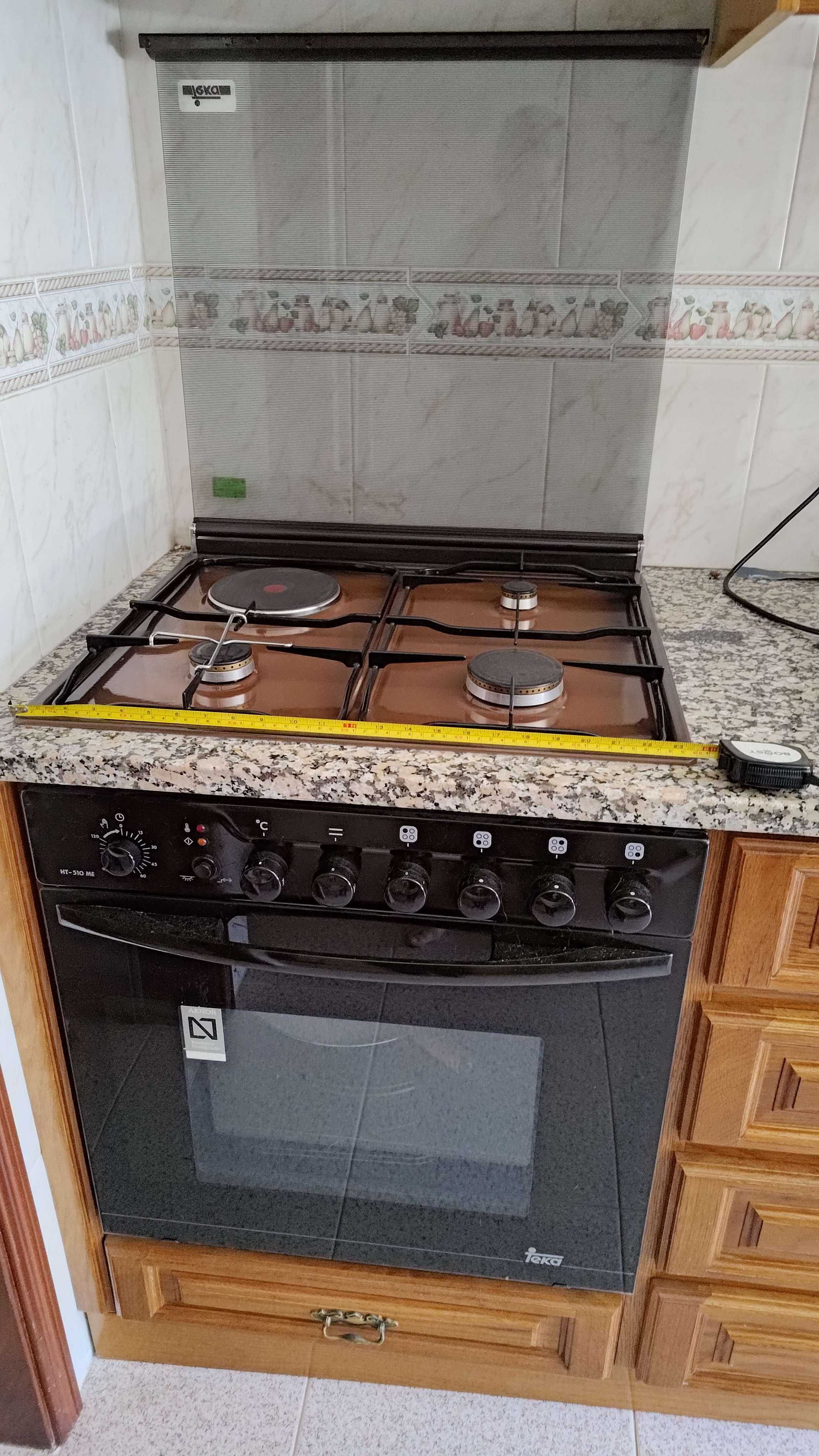 Fogão hibrido e forno de encastrar eléctrico Teka HT-510 ME