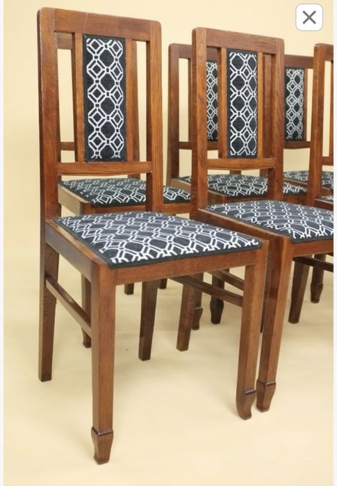 SECESJA krzesła dębowe, Art deco, renowacja, vintage, antyk, retro