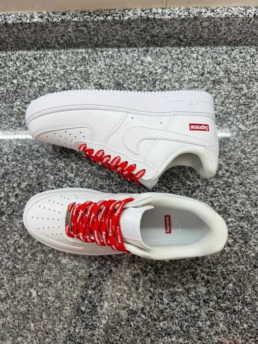 "Buty damskie Trampki" Nike_Air_Force_1_LowSupreme White r.44.5