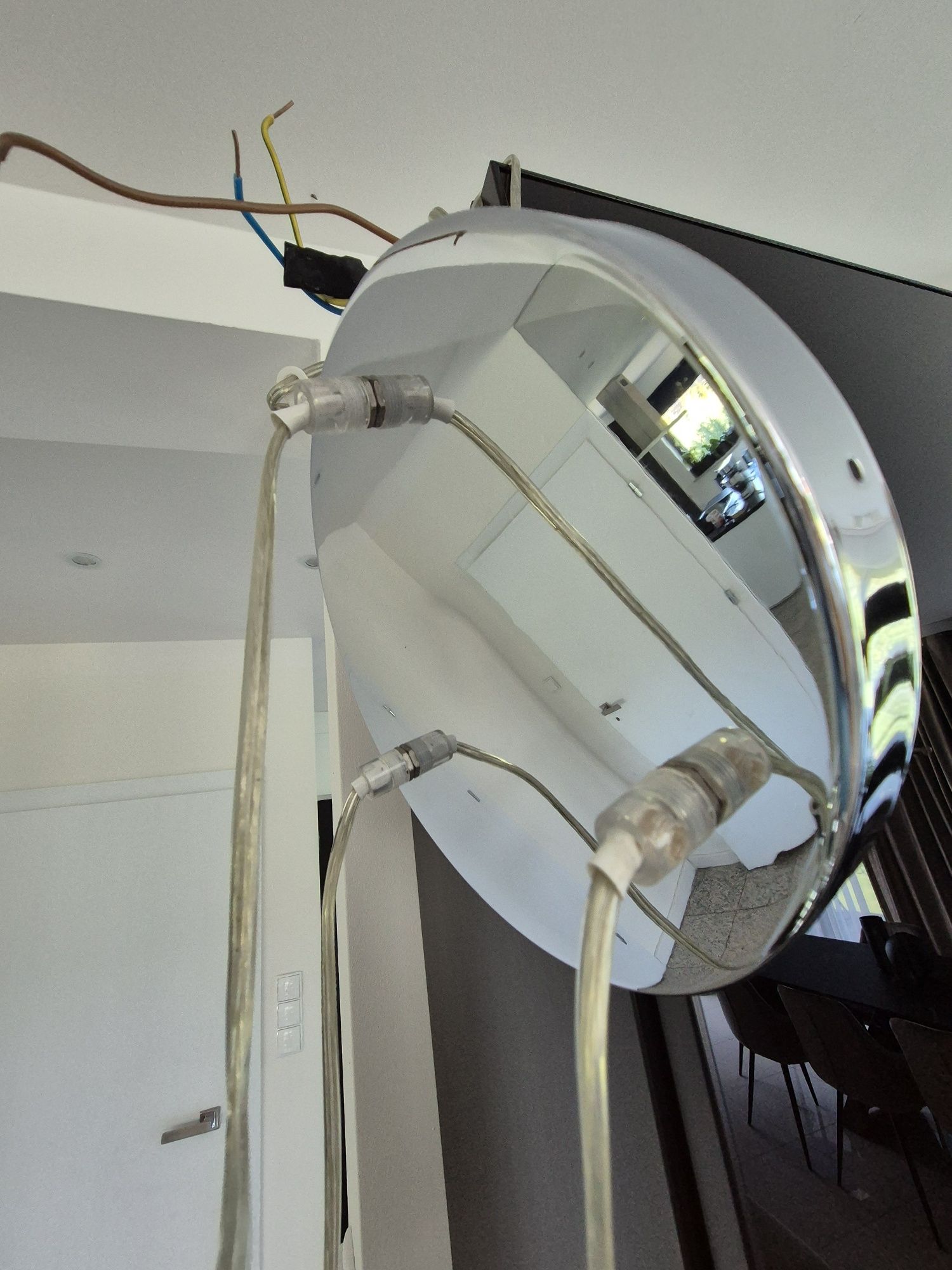 Lampa srebrna wisząca 3 kule