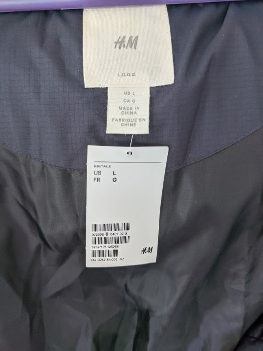 Чоловіча зимова куртка H&M, синя, розмір L/XL