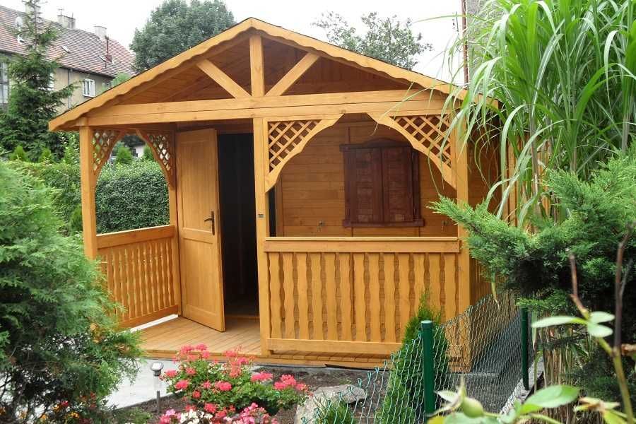 DOMEK PIOTRUŚ 3x7,5m 2-spadowy Impregnowany+Podłoga +Taras | Cena -10%