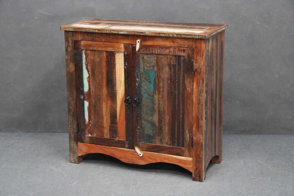 KOMODA DREWNIANA LAKIEROWANA 90x40 cm drewno z odzysku BGM24.pl B 1595