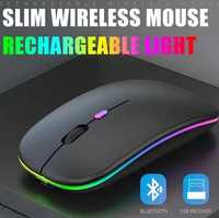 Бездротова акумуляторна RGB мишка ,1600DPI, Bluetooth 5.2WiFi 2.4GHz