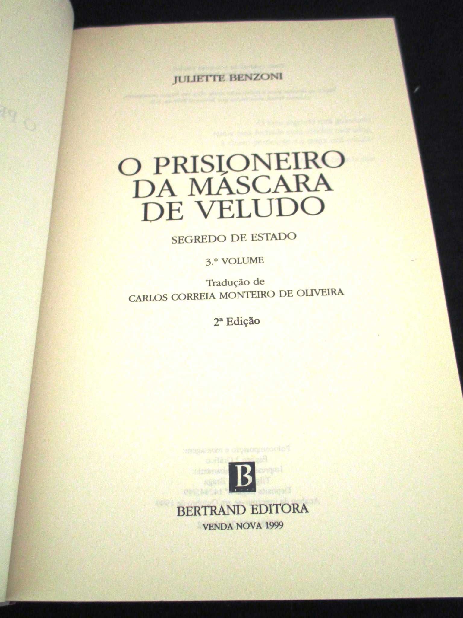 Livros Trilogia Segredo de Estado Juliette Benzoni Completa