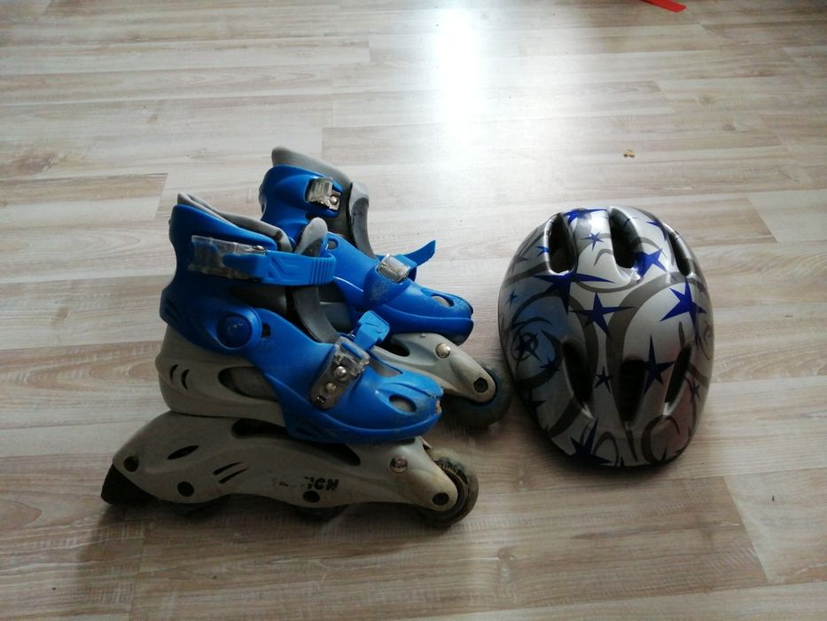 Rolki 31-34 i kask dziecięcy