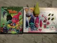 Zestaw Trolle puzzle Clementoni, książka, figurki Hasbro