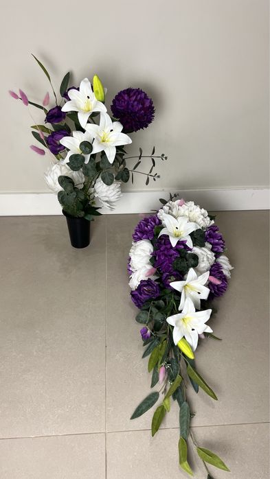 Kompozycie , bukiet + stroik na cmentarz, na grob