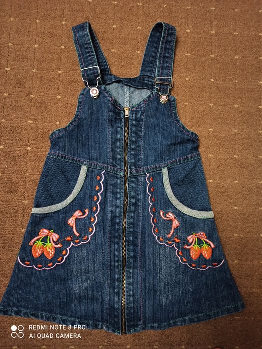 Джинсовый сарафан 3-4года.