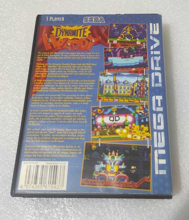 Sega MegaDrive Caixa & Insert Original Dynamite Headdy Mega Drive