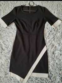 Sukienka włoska elegancka czarna rozmiar S