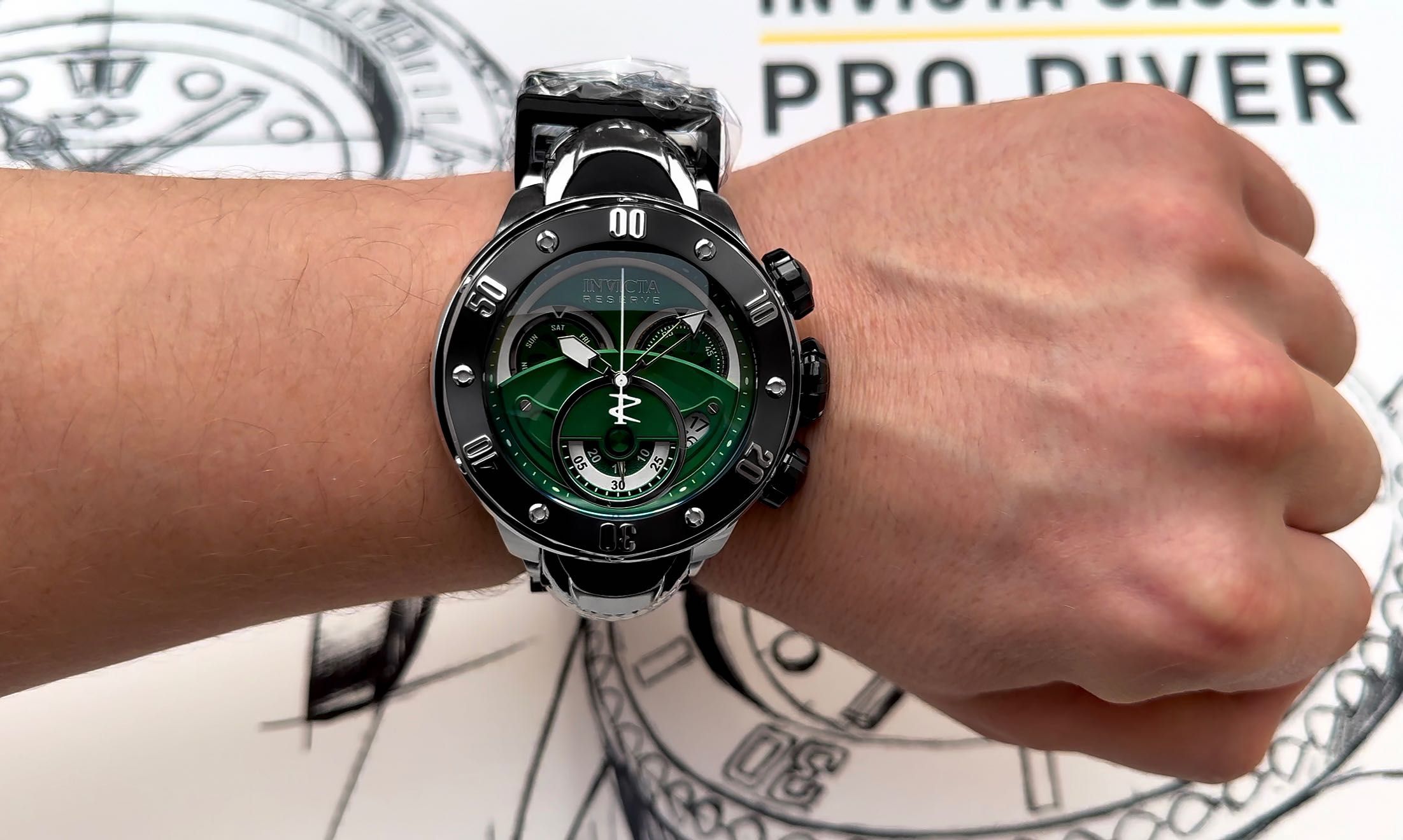 Мужские часы Invicta 36329 Reserve Kraken Swiss 54 mm. 200 MT.